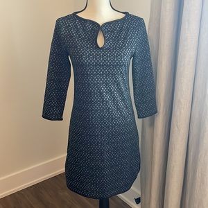Max Studio Black and Gray Printed Shift Dress Size XS